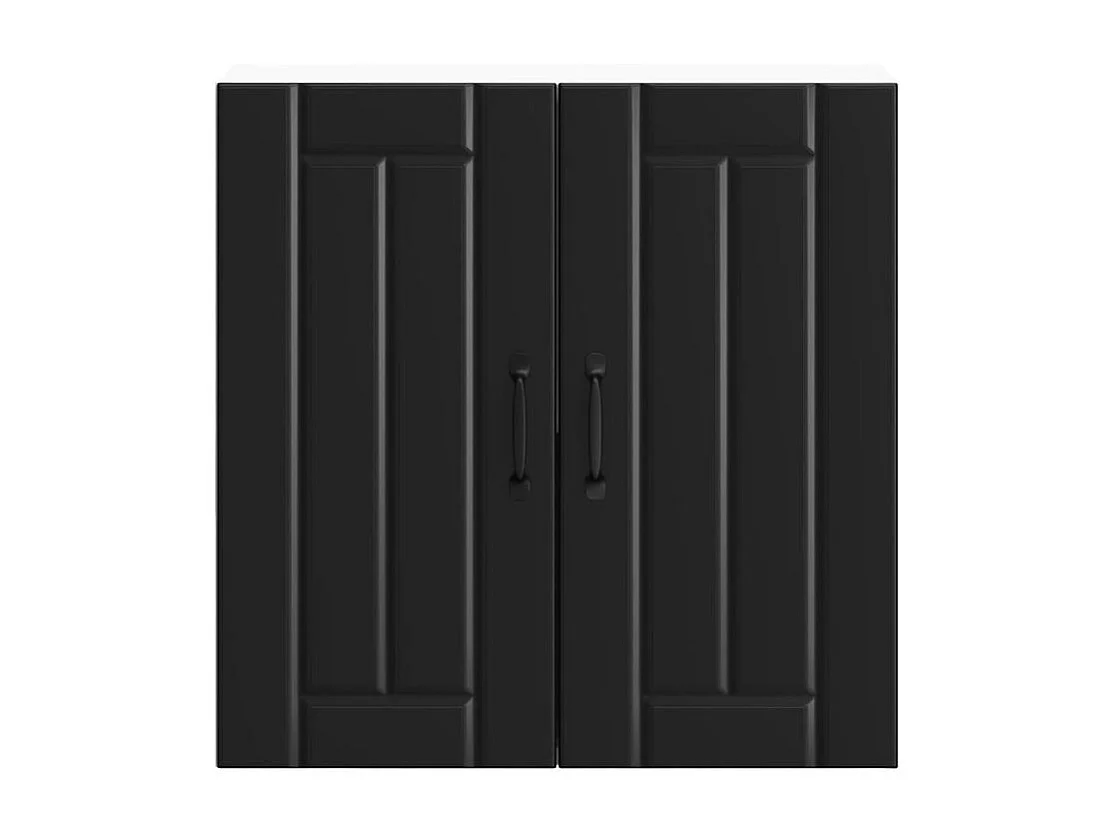 Armoire murale de cuisine Lucca noir bois d'ingénierie
