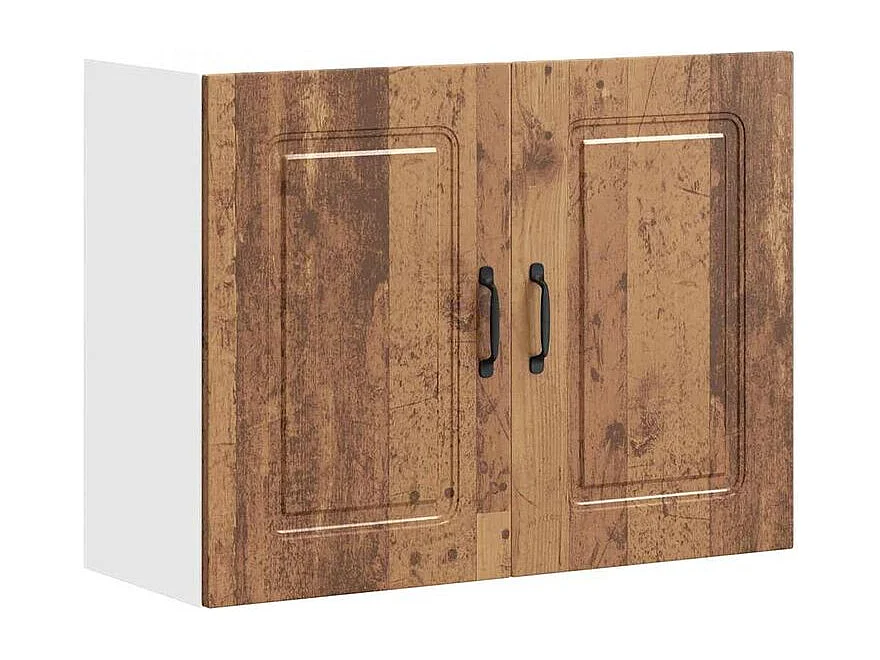 Armoire murale de cuisine Kalmar vieux bois bois d'ingénierie
