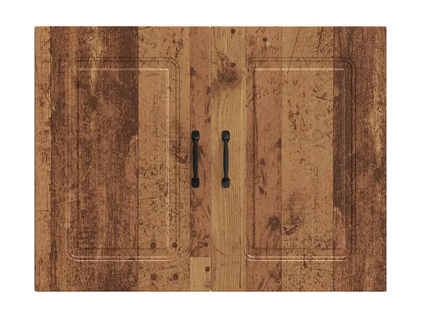 Armoire murale de cuisine Kalmar vieux bois bois d'ingénierie