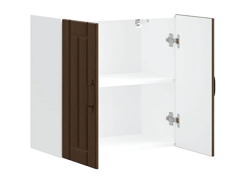 Armoire murale de cuisine Lucca chêne marron bois ingénierie