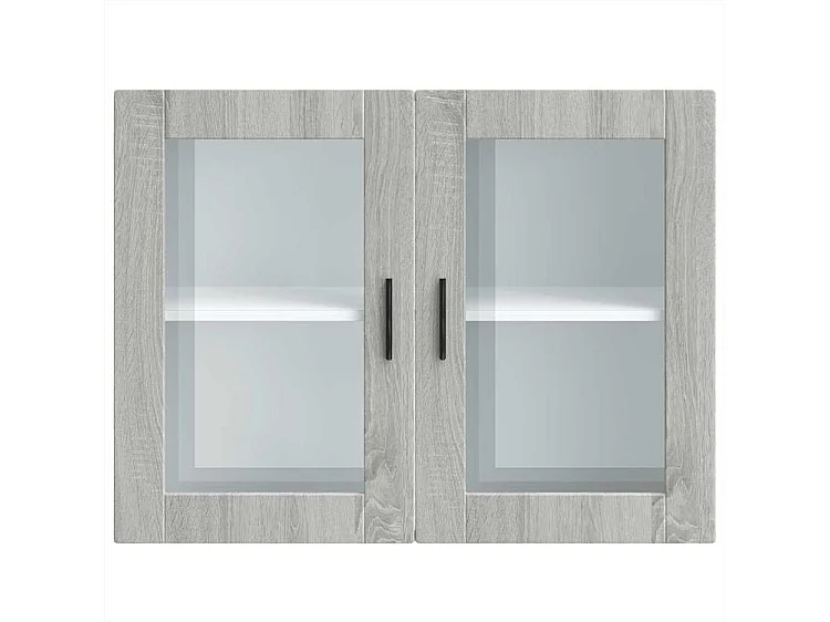 Armoire murale de cuisine avec porte en verre Porto sonoma gris