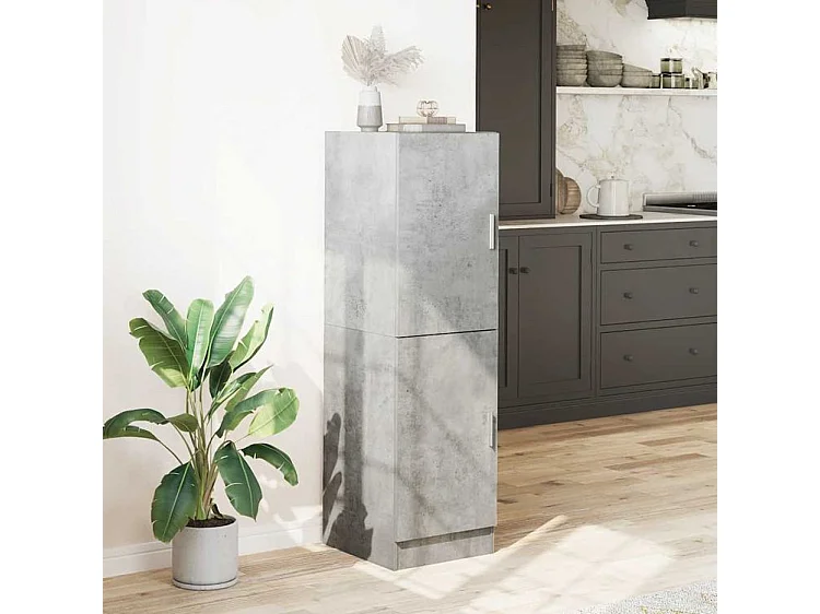 Armoire de cuisine gris béton 38x41,5x131,5 bois ingénierie
