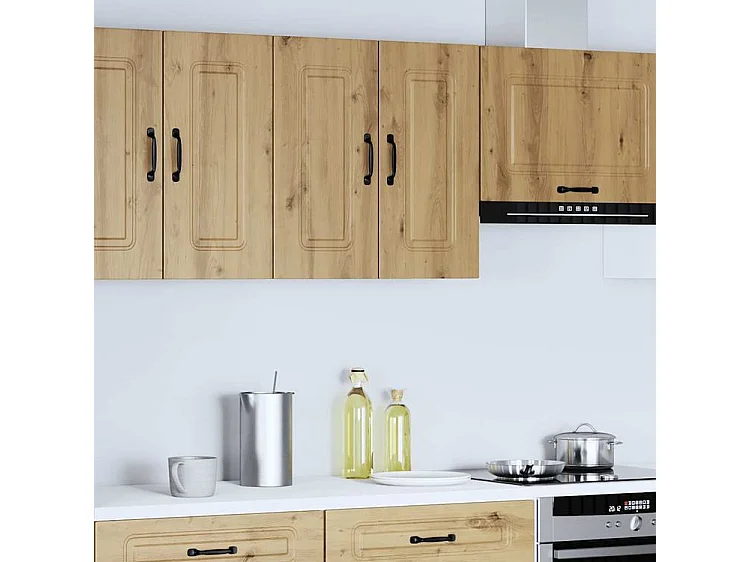 Armoire murale cuisine Kalmar chêne artisanal bois d'ingénierie