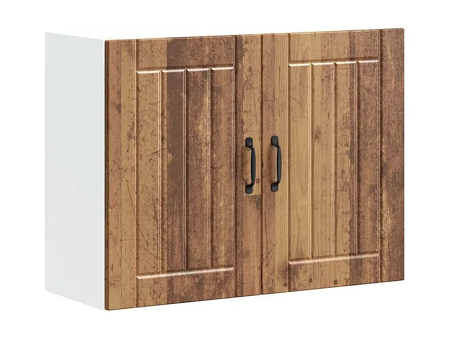 Armoire murale de cuisine Lucca vieux bois bois ingénierie