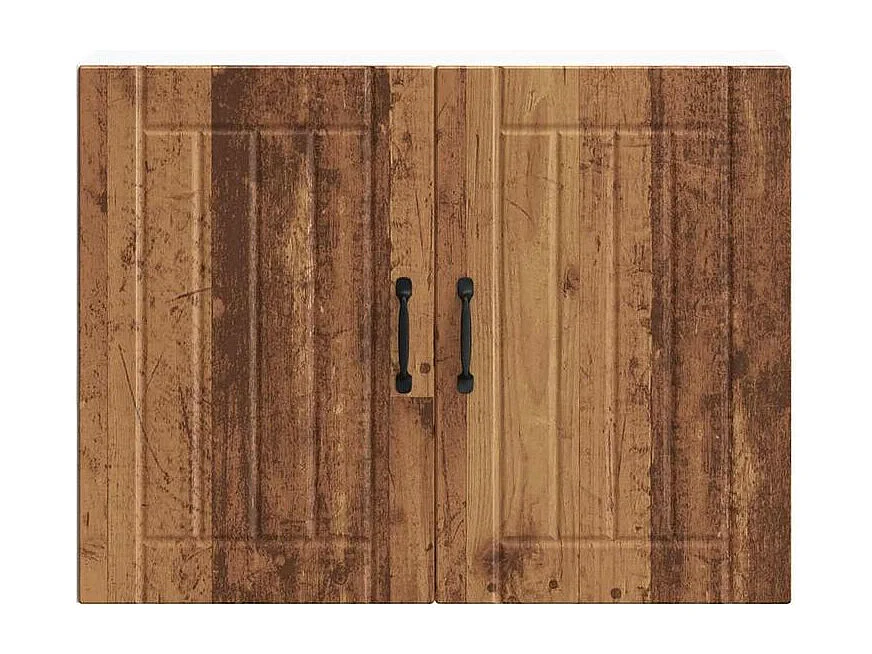 Armoire murale de cuisine Lucca vieux bois bois ingénierie