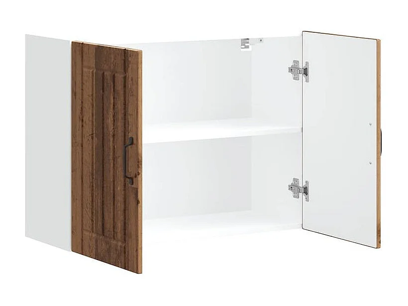 Armoire murale de cuisine Lucca vieux bois bois ingénierie