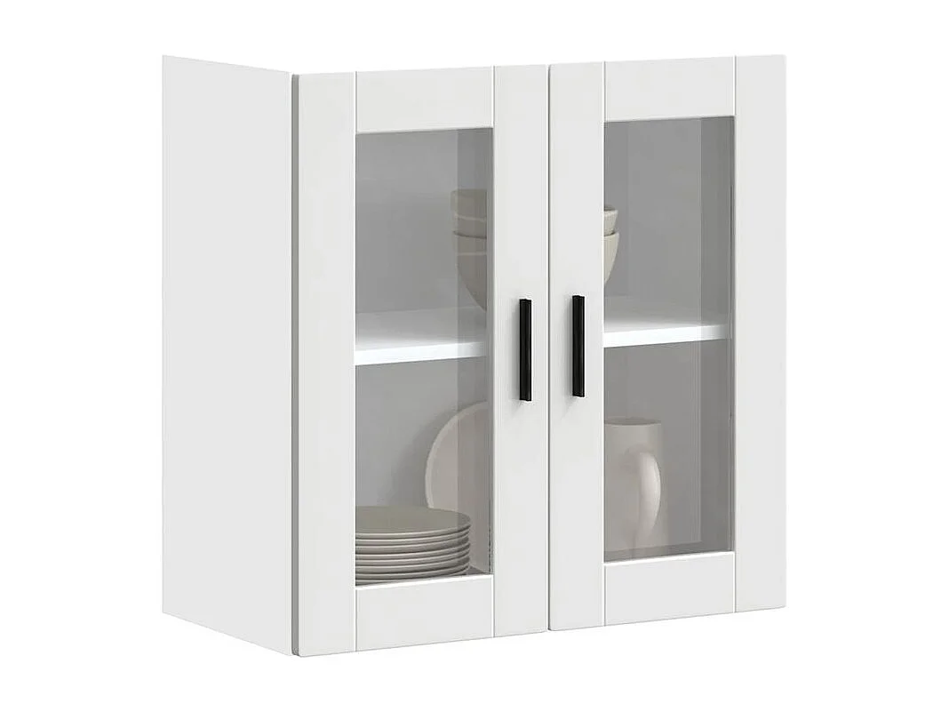 Armoire murale de cuisine avec porte en verre Porto blanc