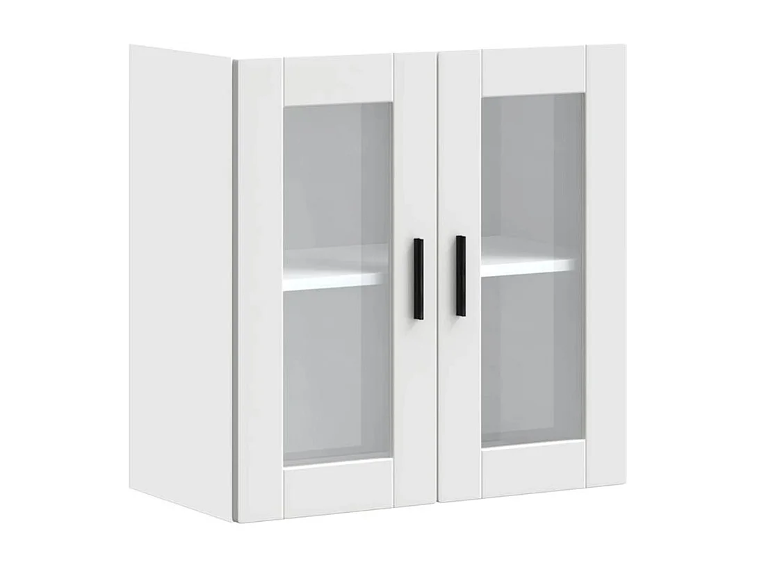 Armoire murale de cuisine avec porte en verre Porto blanc