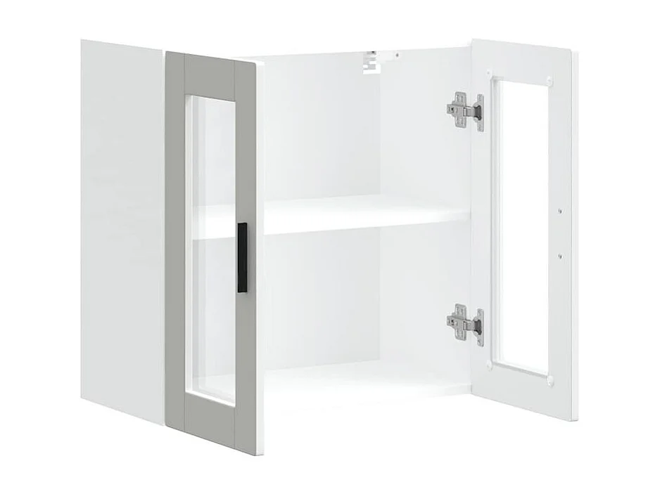 Armoire murale de cuisine avec porte en verre Porto blanc