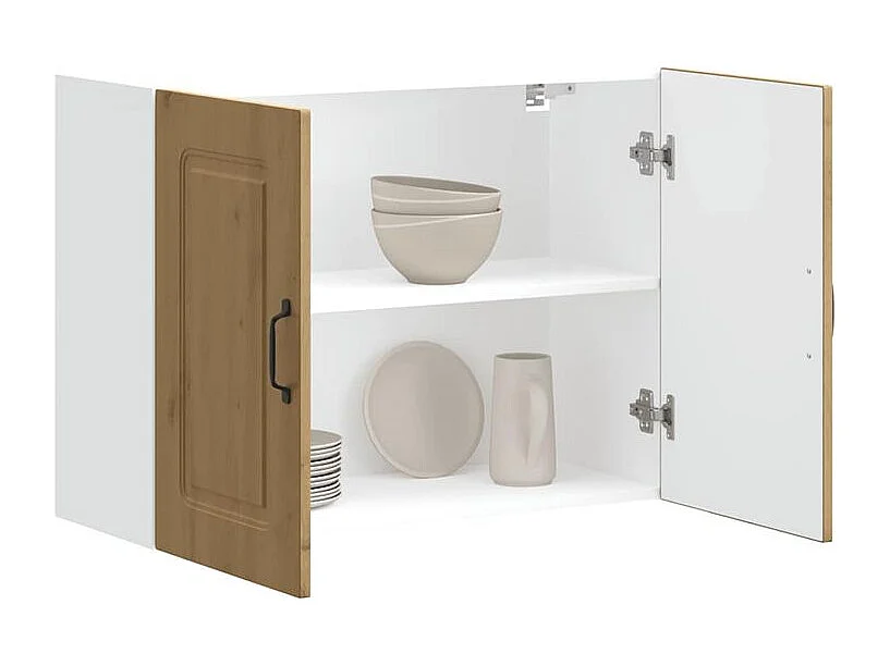 Armoire murale cuisine Kalmar chêne artisanal bois d'ingénierie