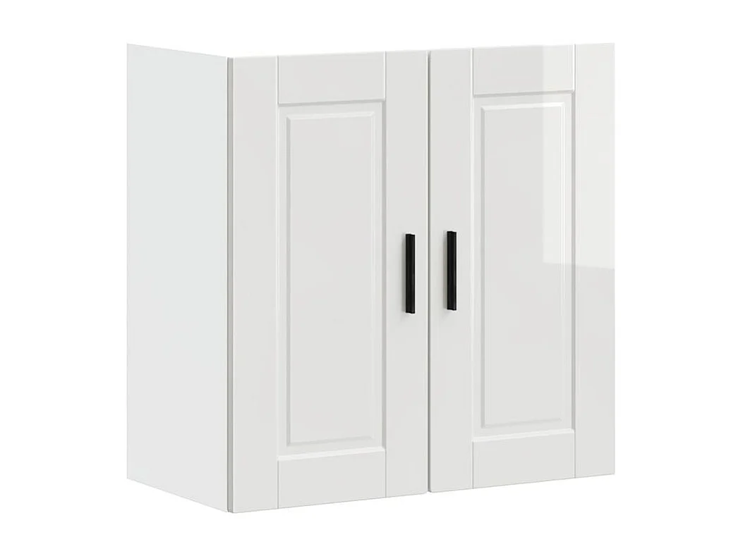 Armoire murale de cuisine Porto blanc brillant bois ingénierie