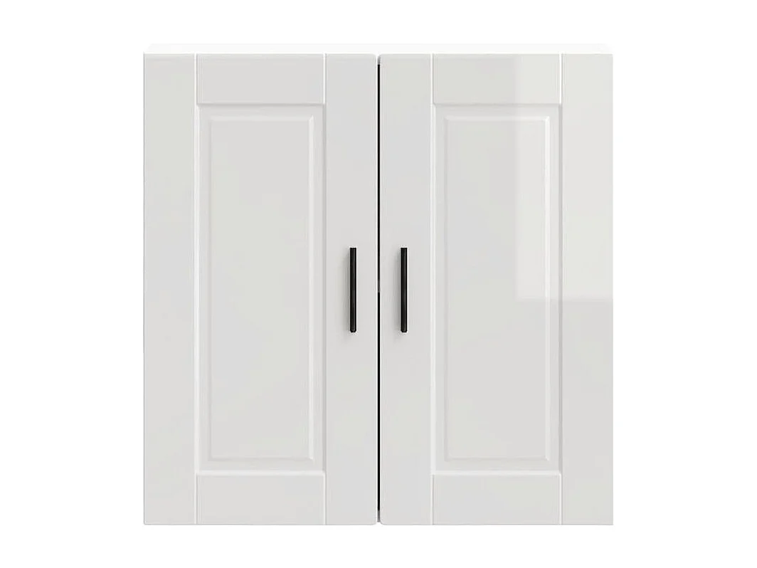 Armoire murale de cuisine Porto blanc brillant bois ingénierie