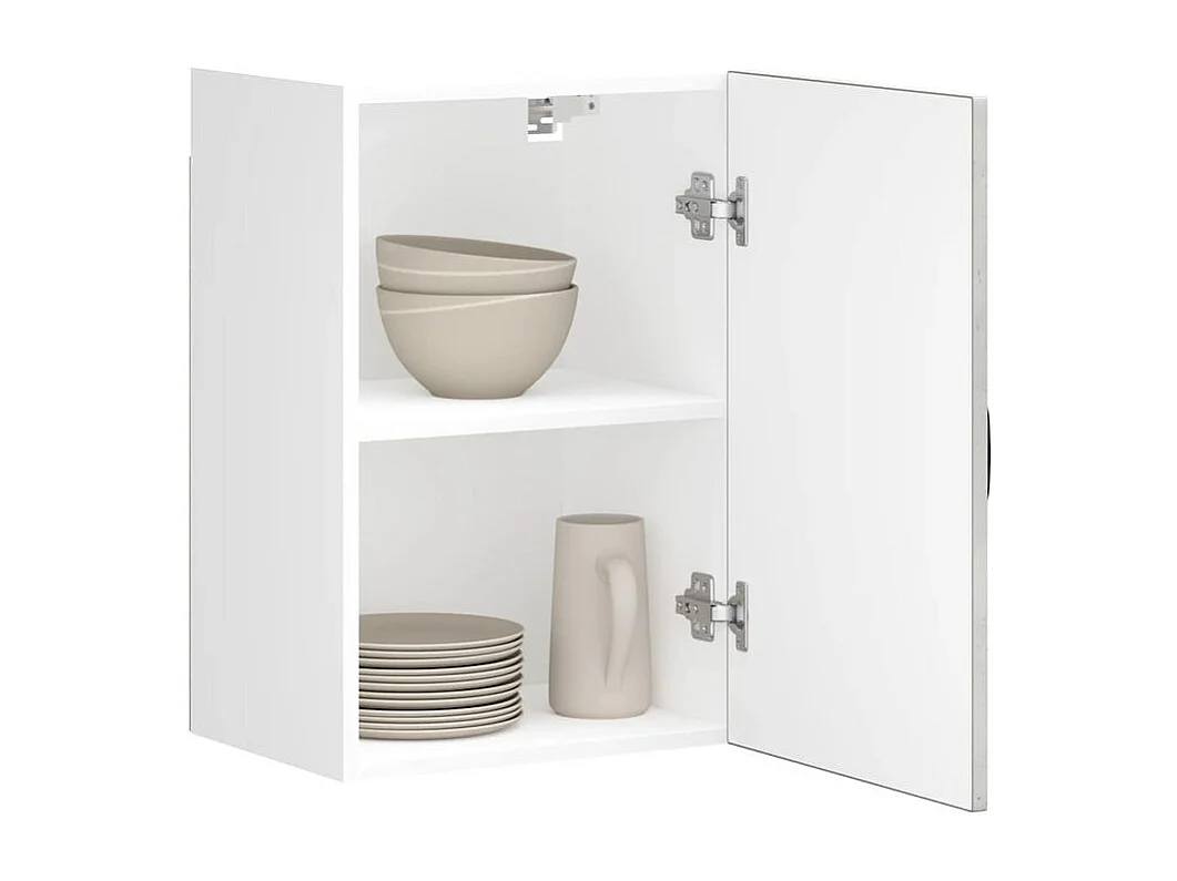 Armoire murale de cuisine Kalmar gris béton bois d'ingénierie