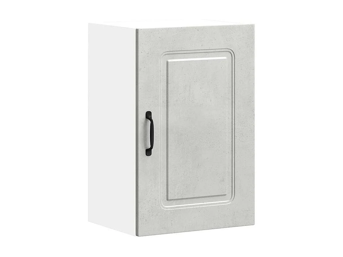 Armoire murale de cuisine Kalmar gris béton bois d'ingénierie