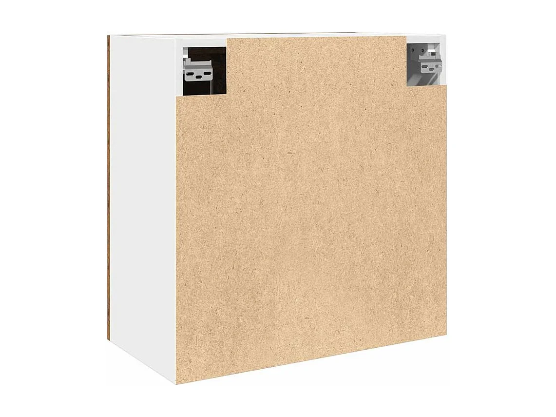 Armoire murale de cuisine avec porte en verre vieux bois