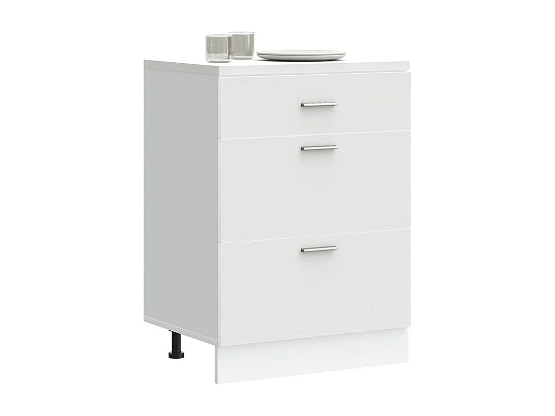 Armoire de cuisine blanc bois d'ingénierie