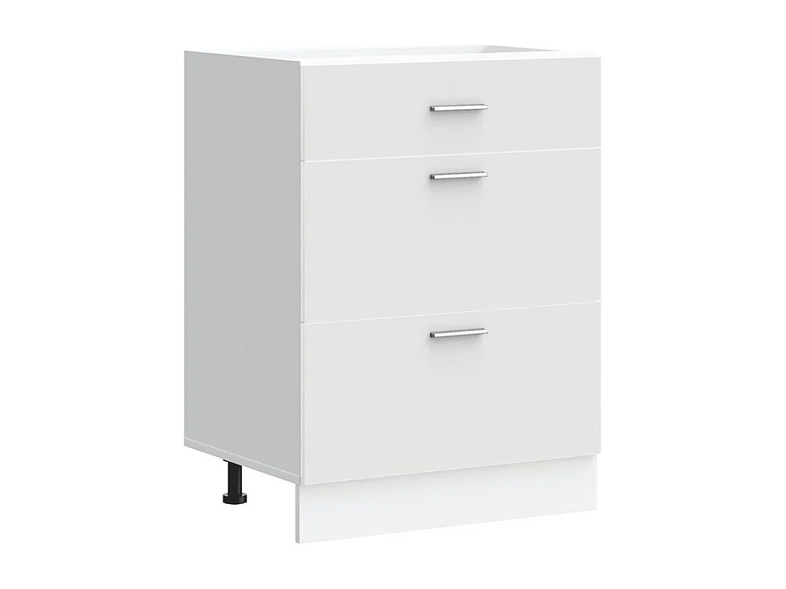 Armoire de cuisine blanc bois d'ingénierie