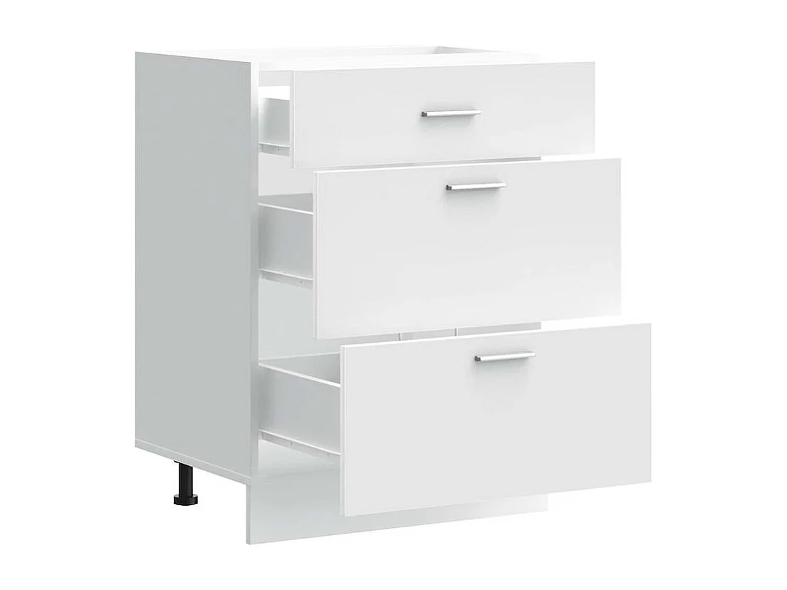 Armoire de cuisine blanc bois d'ingénierie
