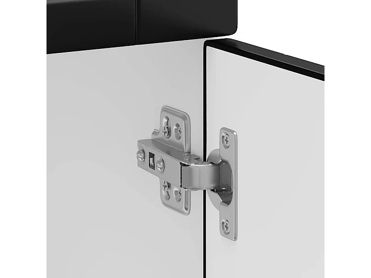 Armoire de cuisine Porto noir bois d'ingénierie