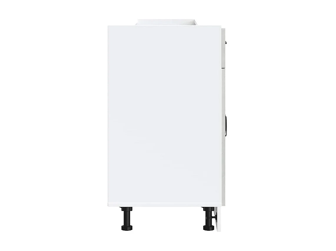 Armoire de cuisine Kalmar gris béton bois d'ingénierie