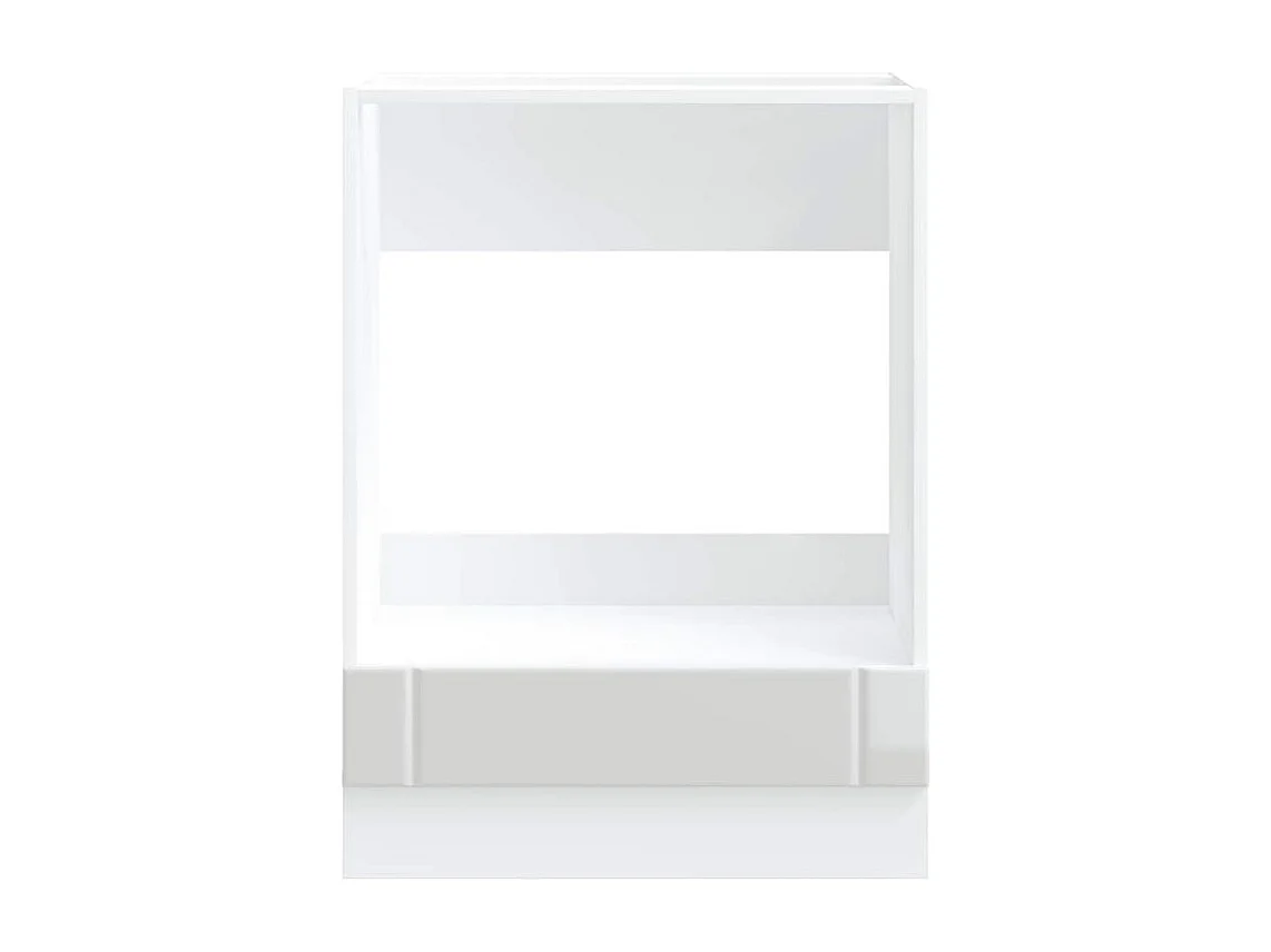 Armoire de four Lucca blanc brillant bois ingénierie