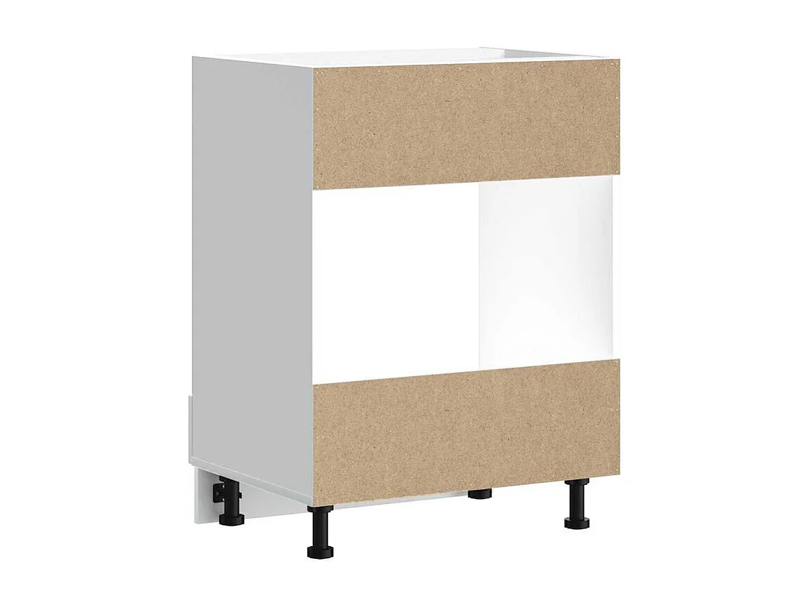 Armoire de four Lucca blanc brillant bois ingénierie