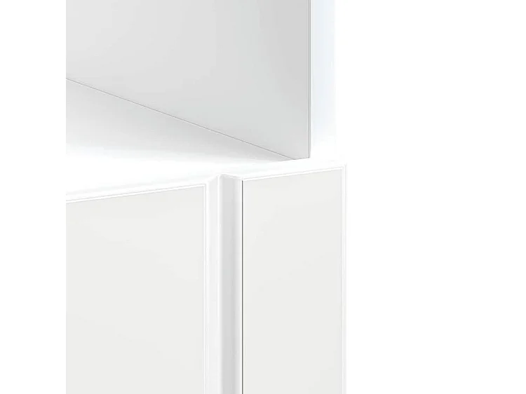 Armoire de four Lucca blanc brillant bois ingénierie