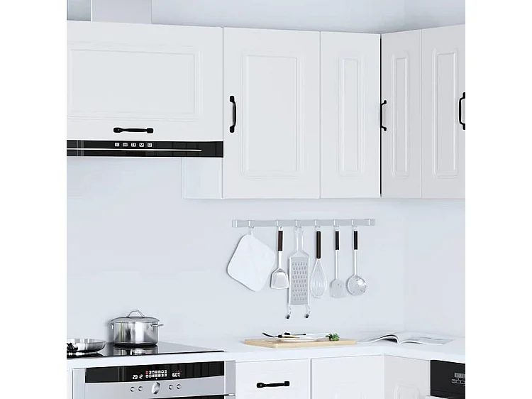 Armoire murale de cuisine Kalmar blanc bois d'ingénierie