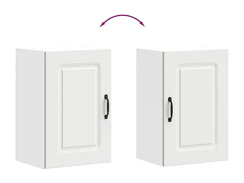 Armoire murale de cuisine Kalmar blanc bois d'ingénierie