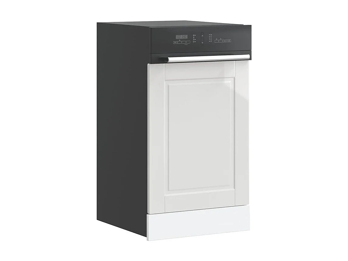Panneau de lave-vaisselle Porto blanc brillant 45x1,5x67