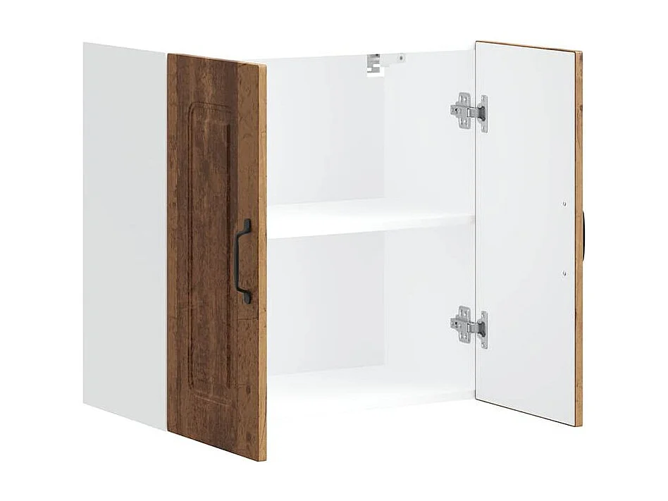Armoire murale de cuisine Kalmar vieux bois bois d'ingénierie