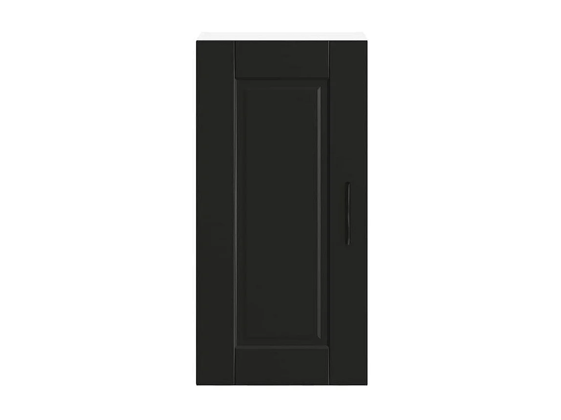 Armoire murale de cuisine Porto noir bois d'ingénierie