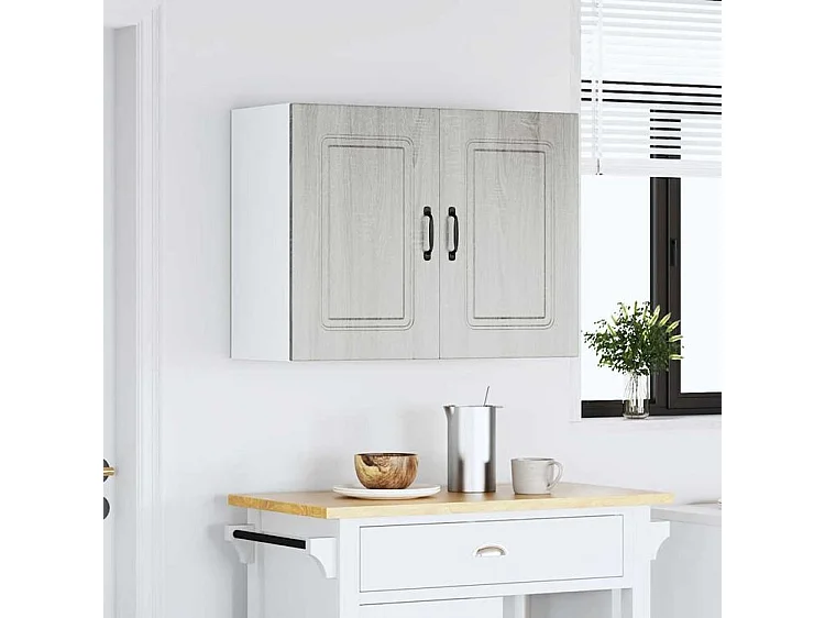 Armoire murale de cuisine Kalmar sonoma gris bois d'ingénierie