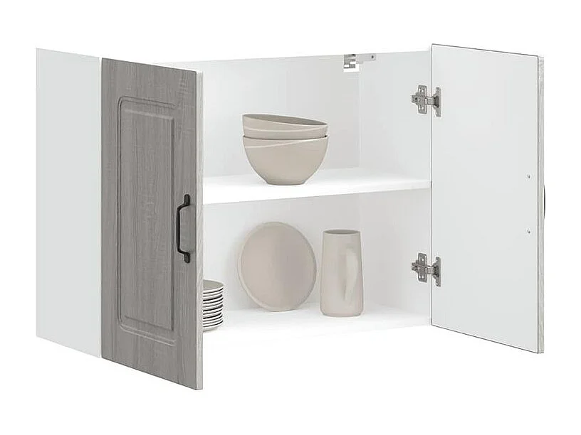 Armoire murale de cuisine Kalmar sonoma gris bois d'ingénierie