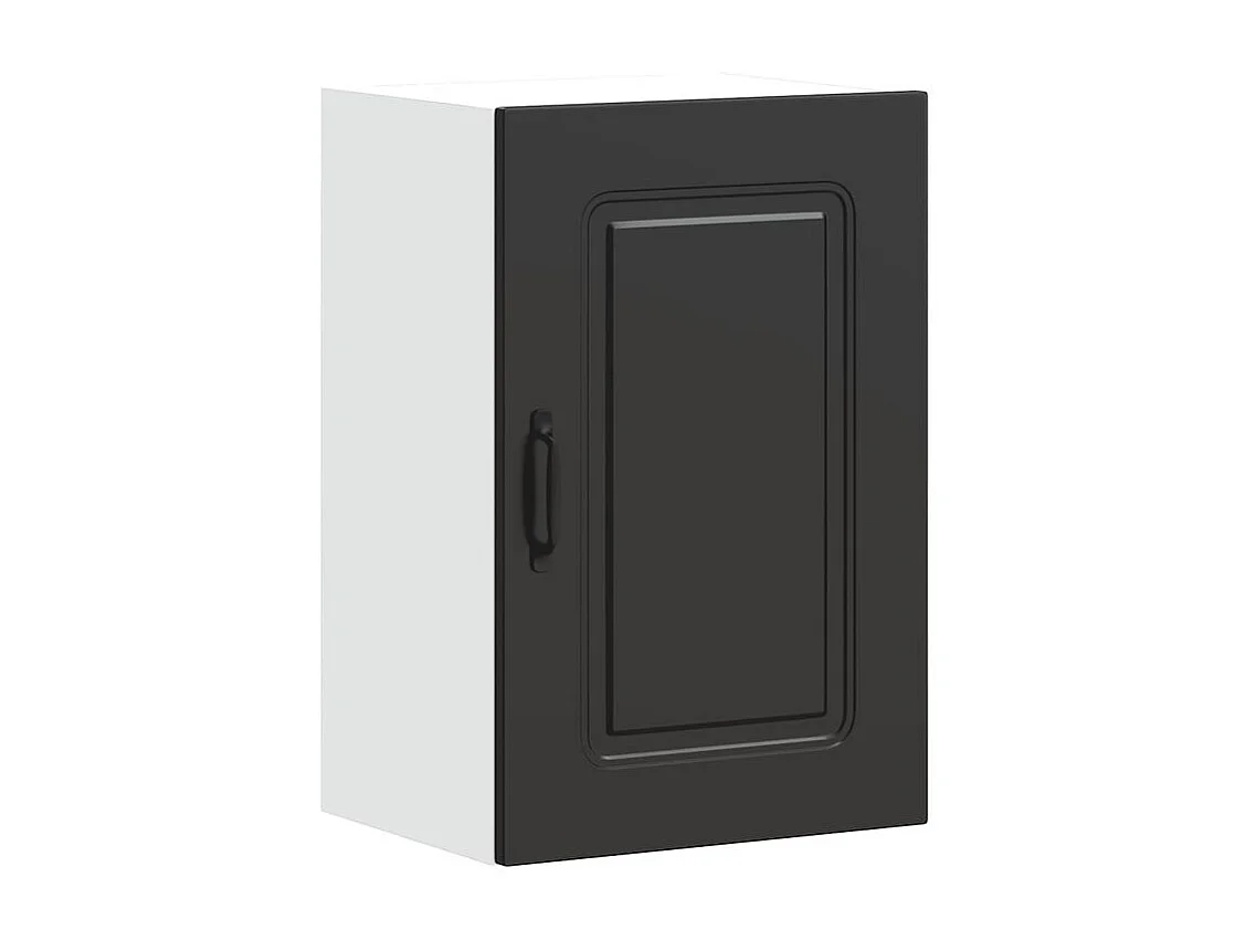 Armoire murale de cuisine Kalmar noir bois d'ingénierie