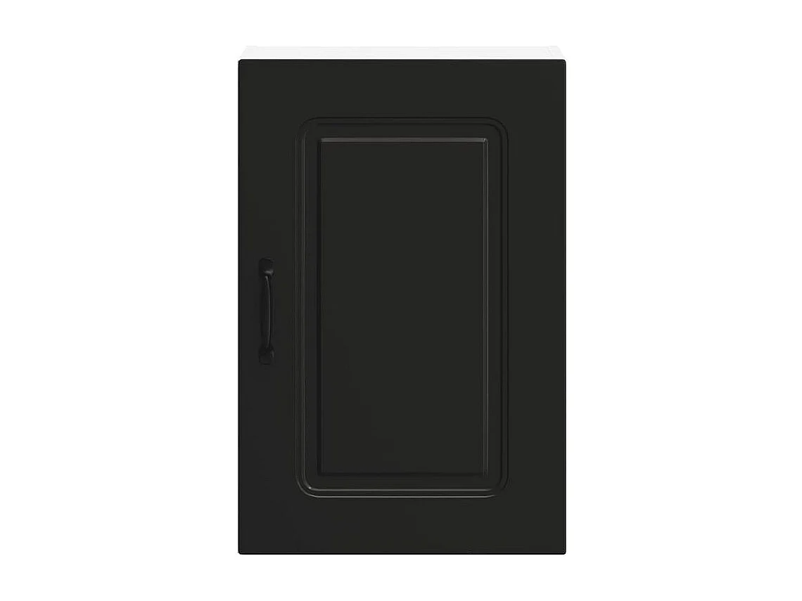 Armoire murale de cuisine Kalmar noir bois d'ingénierie