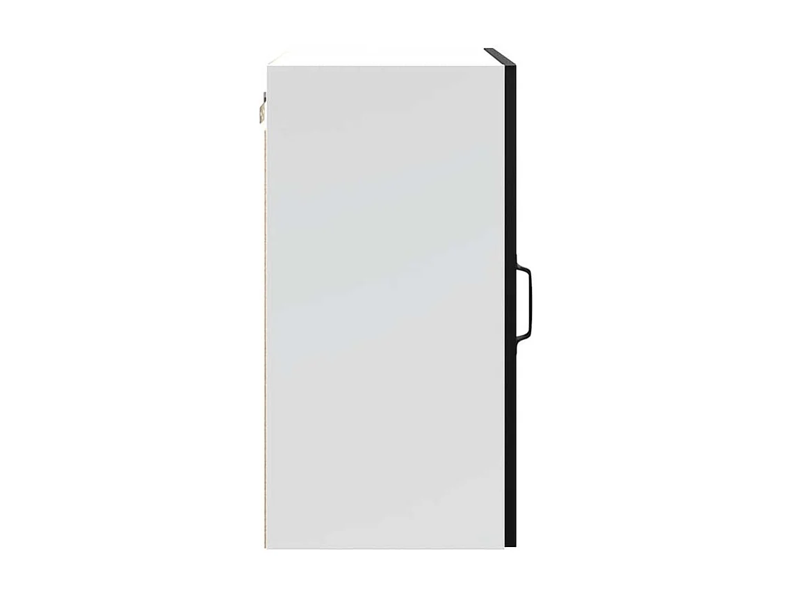 Armoire murale de cuisine Kalmar noir bois d'ingénierie