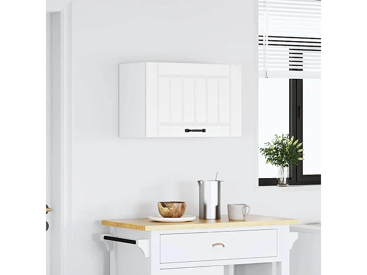 Armoire murale de cuisine Lucca blanc bois d'ingénierie