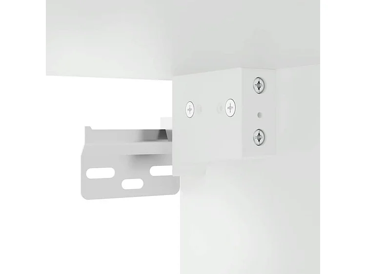 Armoire murale de cuisine Porto blanc brillant bois ingénierie