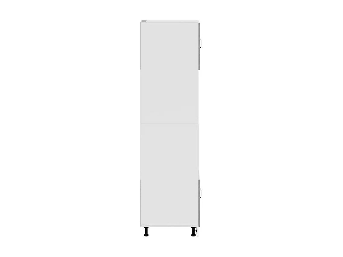 Armoire de four 2 pc Kalmar gris béton bois d'ingénierie