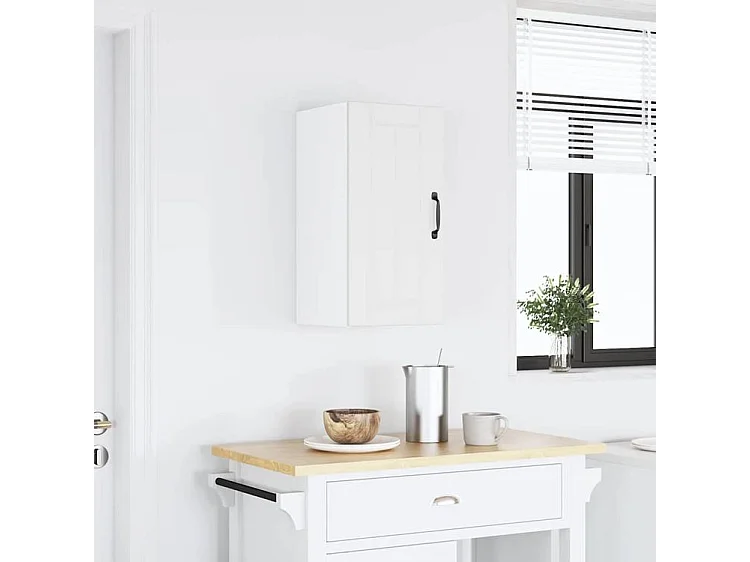 Armoire murale de cuisine Lucca blanc bois d'ingénierie