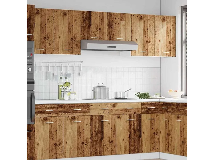 Armoire suspendue vieux bois 40x31x60 bois d'ingénierie