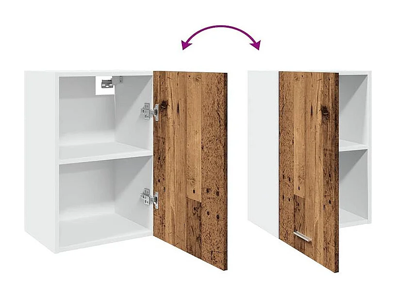 Armoire suspendue vieux bois 40x31x60 bois d'ingénierie