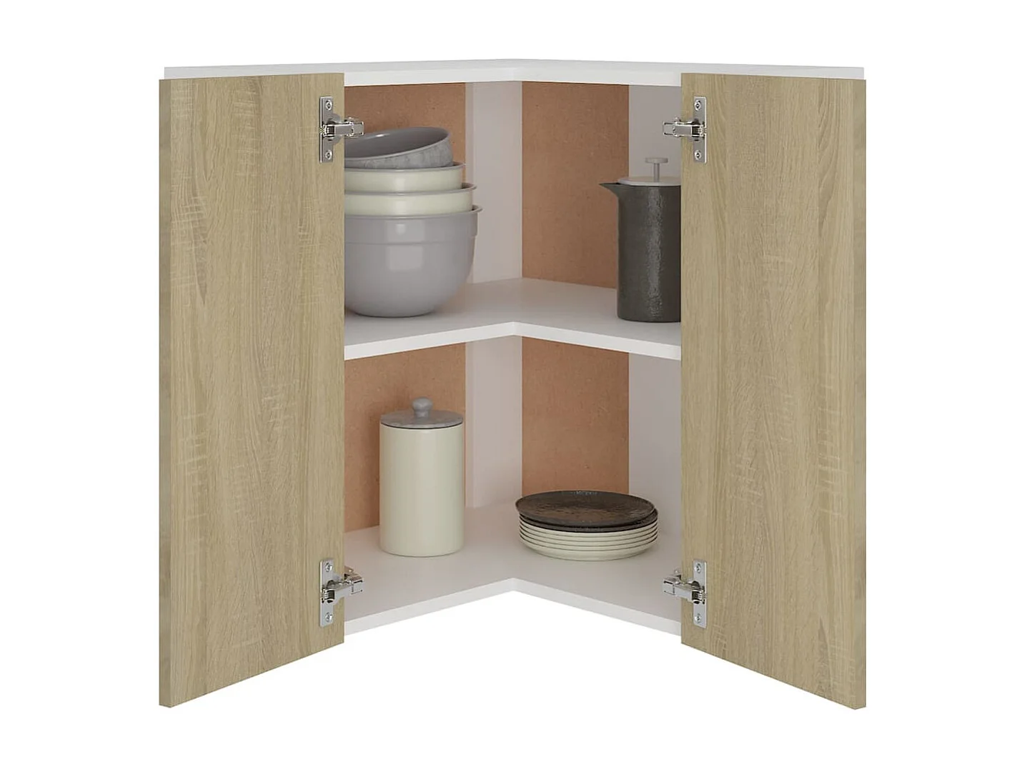 Armoire d'angle suspendue Chêne sonoma 57x57x60