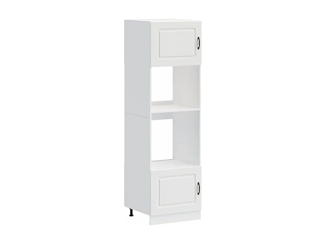 Armoire de four 2 pc Lucca blanc bois d'ingénierie