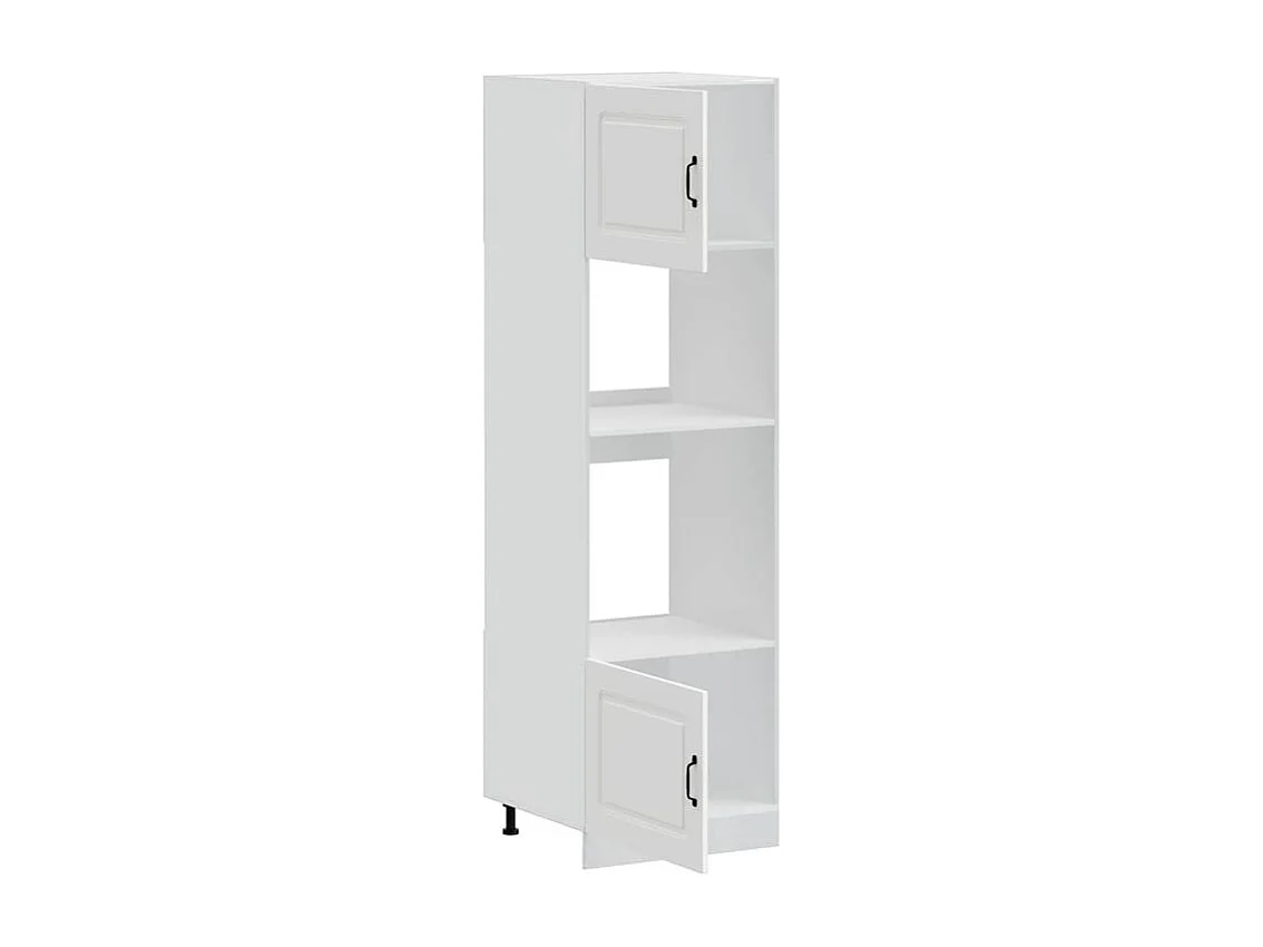 Armoire de four 2 pc Lucca blanc bois d'ingénierie
