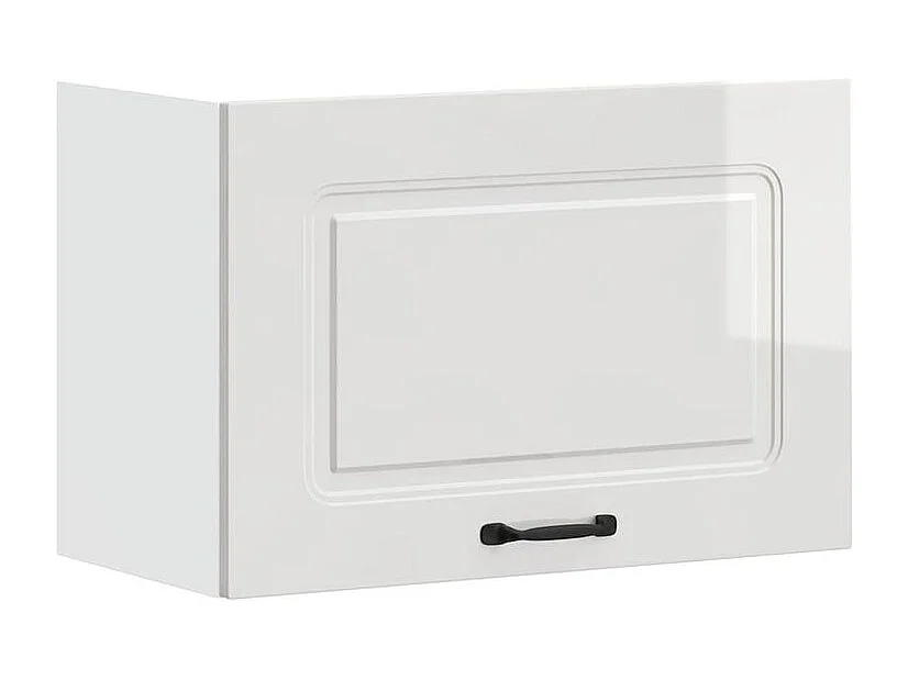 Armoire murale de cuisine Kalmar blanc brillant bois ingénierie