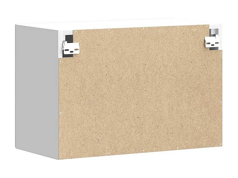Armoire murale de cuisine Kalmar blanc brillant bois ingénierie