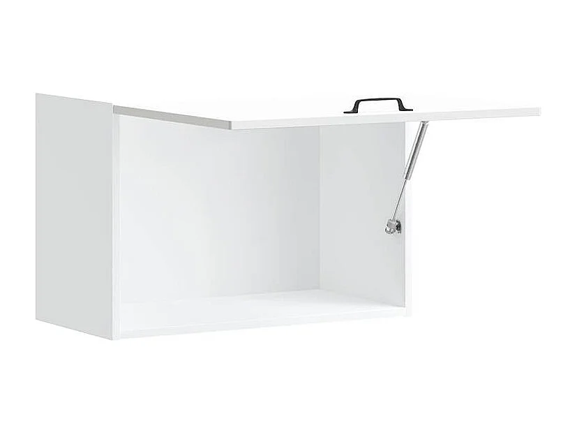 Armoire murale de cuisine Kalmar blanc brillant bois ingénierie