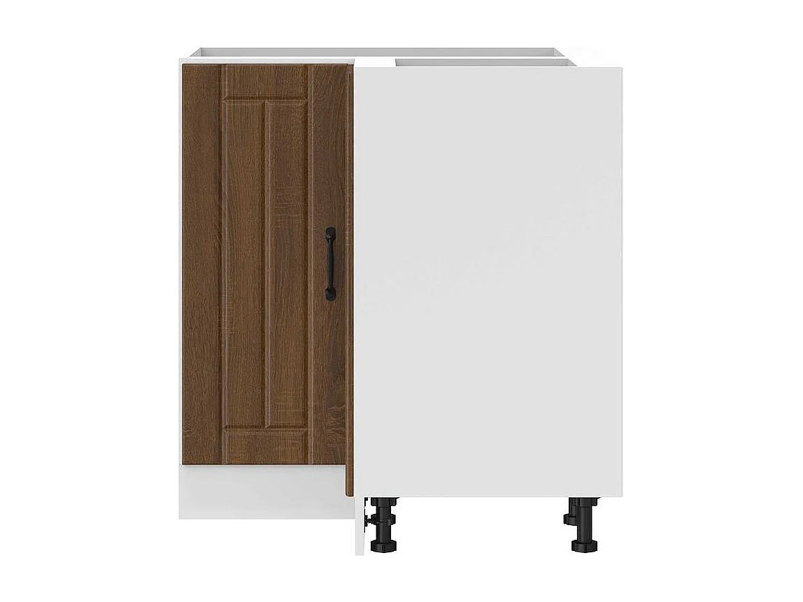 Armoire d'angle de cuisine Lucca chêne marron bois d'ingénierie